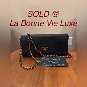 Prada Saffiano Leather Wallet on Chain, WOC